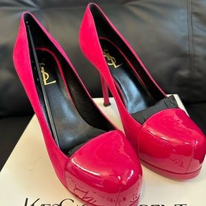 New woman’s Yves Saint Laurent pink heels